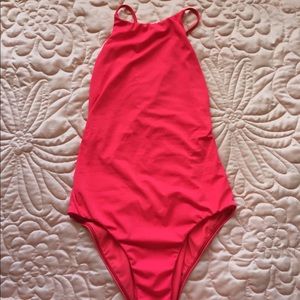 Billabong one piece neon coral small new no tags